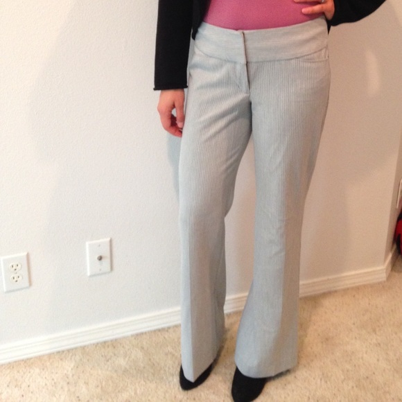 Grey Pin Stripe Dress Pants