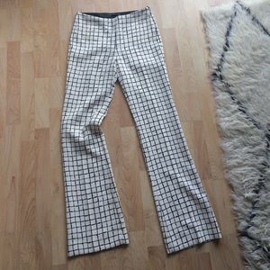 ZARA Check Windowpane Print Trousers