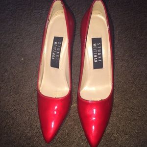 Stuart Weitzman Red Patent Pumps