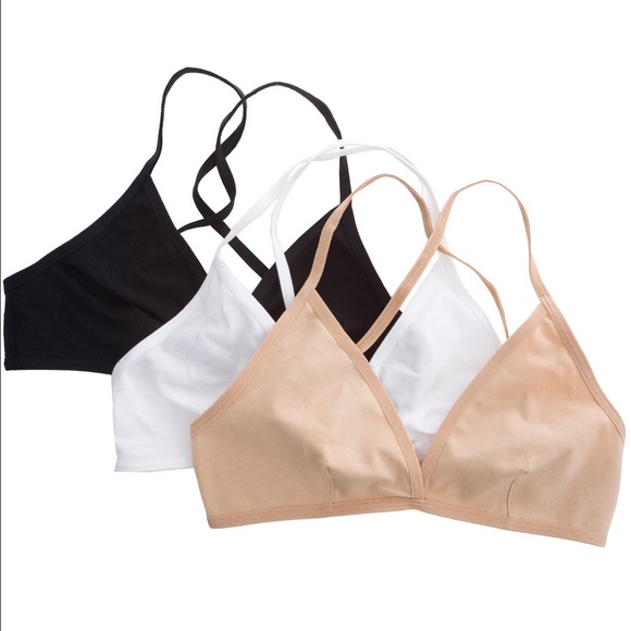 Cross Back Bra American Apparel Cotton Spandex AA - Picture 3 of 4