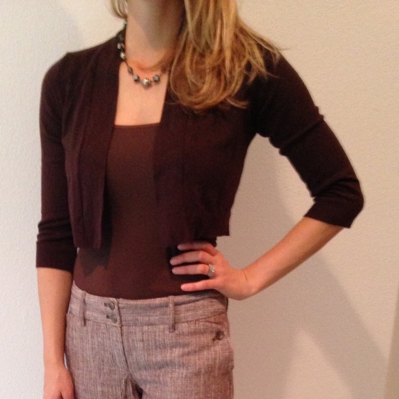 Brown Shoulder Sweater