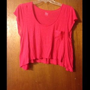 So crop top in hot pink standout color