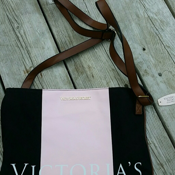 Victoria's Secret Pink and Black Tote/Purse. NWT - Picture 2 of 4