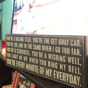 "You're a falling star" sign