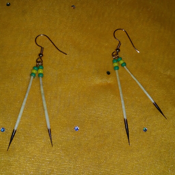 Porcupine  beaded earings