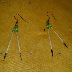 Porcupine  beaded earings