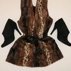 Faux fur vest
