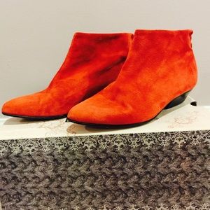 Red Suede Booties