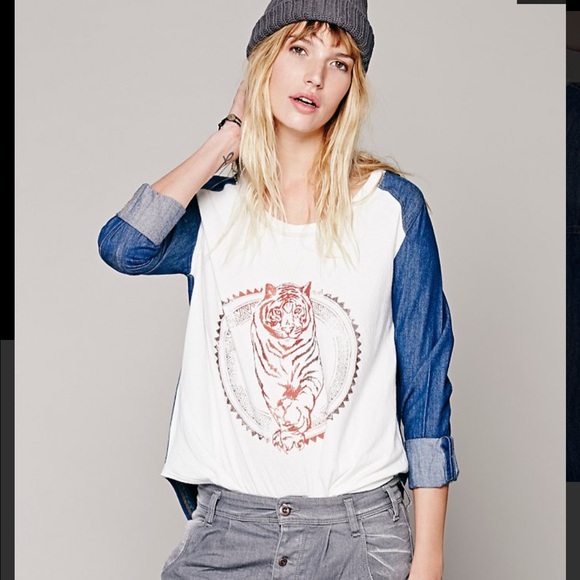 free people tiger shirt