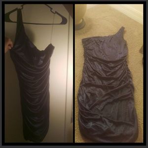 Deep purple one shoulder  party dress