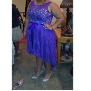 High-Low Purple Homecoming Dress!