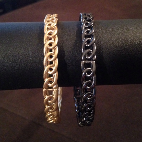Set of two stretch bangle bracelets