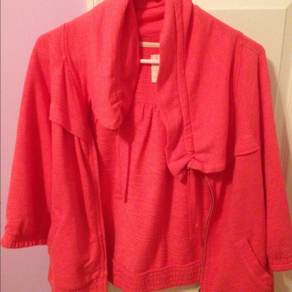 Loft lounge hot pink jacket