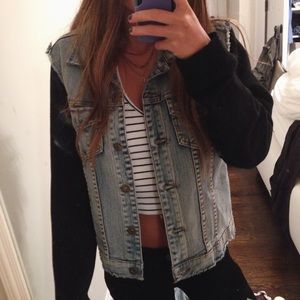 Black and Denim Jean Jacket