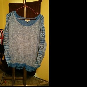 Blue and grey sweater