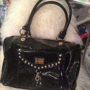 Black pleather Betseyville tote