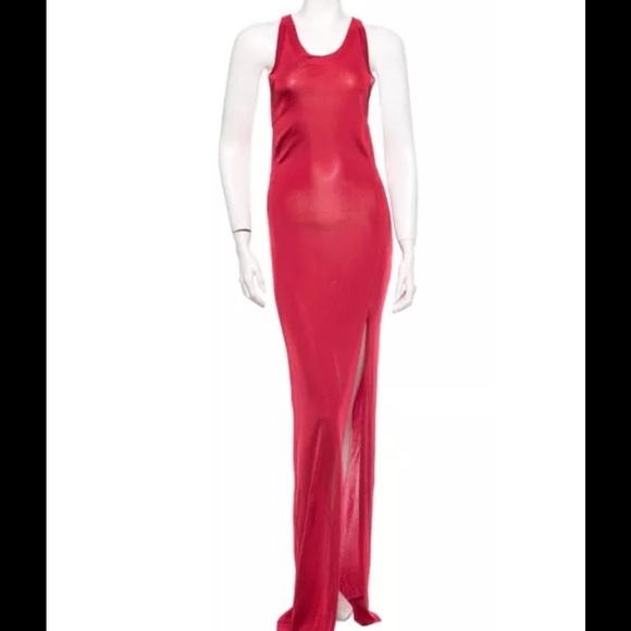SOLD BALMAIN Jersey Gown Halter Maxi Dress Prom - Picture 2 of 8