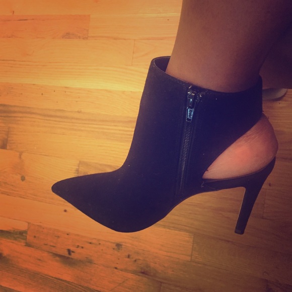 All black ankle boots