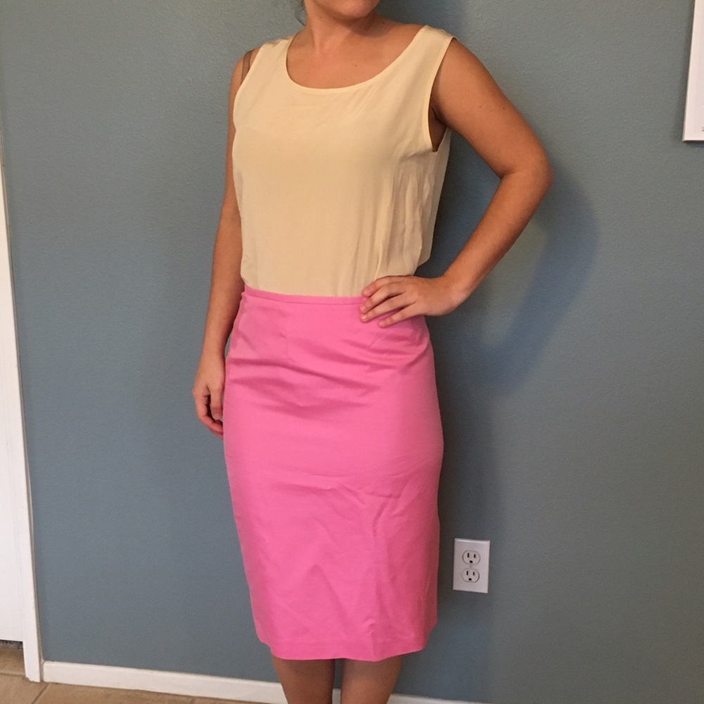 Pink Ann Taylor pencil skirt