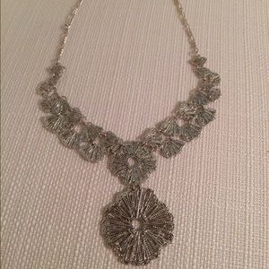 Stella & Dot Silver Statement Necklace