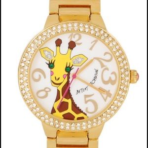 Betsey Johnson Giraffe Gold Watch.