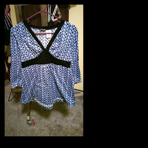 Blue and black Maternity shirt