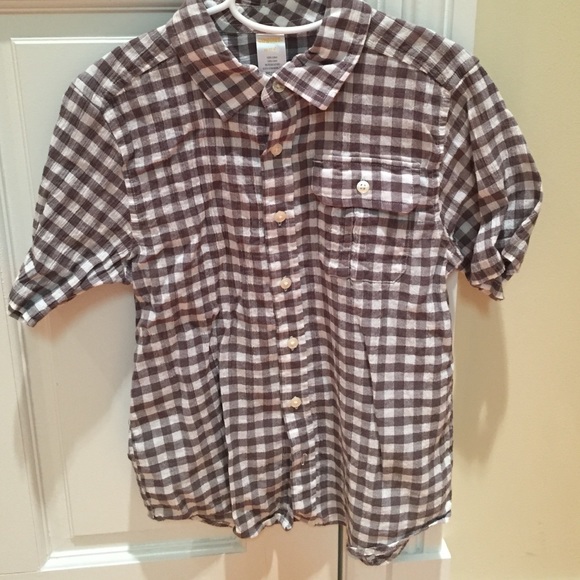 Gymboree boys M button dress shirt short sleeve