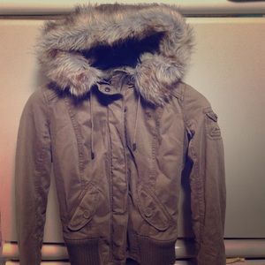 Abercrombie & Fitch faux fur lined jacket