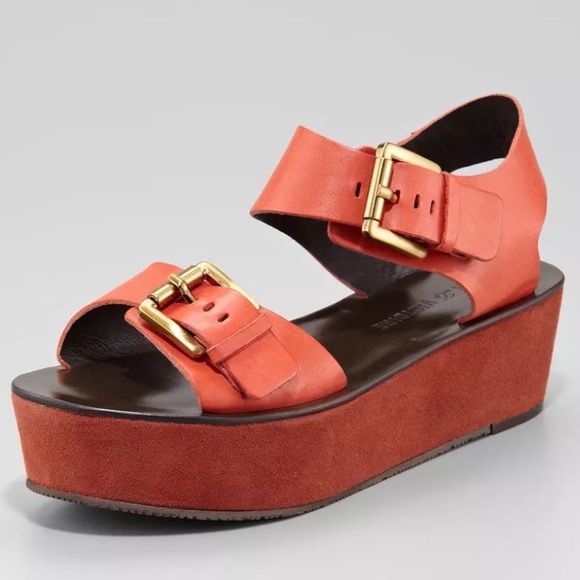 Pour la Victoire Shoes - Free People Pour La Victoire Red Suede Wedges