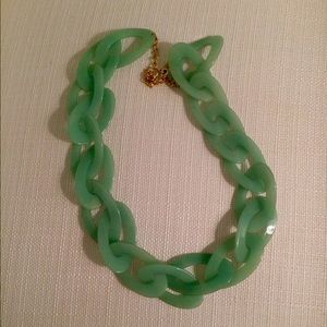 Jade Link Statement Necklace
