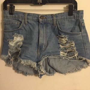 Lulu*s Distressed Medium Wash Jean Shorts Lulu*s Distressed Medium Wash Jean Shorts