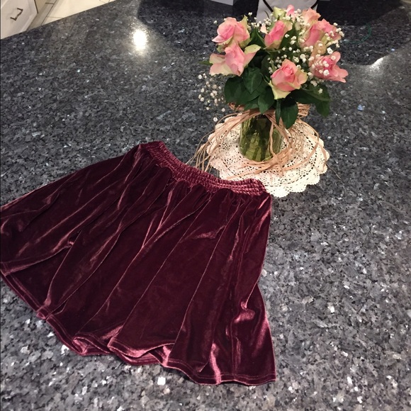 Urban outfitters ecote purple velvet circle skirt - Picture 1 of 4