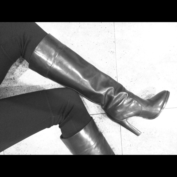 Kors Michael Kors Black Knee High Leather Boots