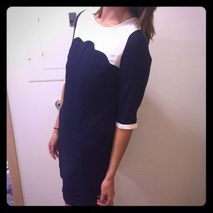 White and blue dress