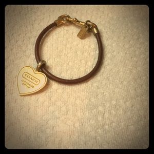 SALE!!!!!  Coach leather and brass bracelet