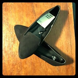 Simple Black Suede Loafers