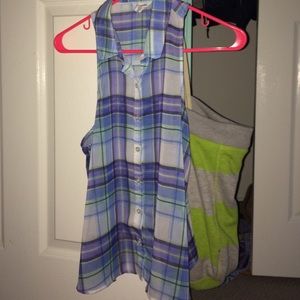 plaid thin super cute shirt from aero!