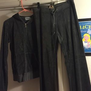 Charcoal Gray Juicy Track Suit