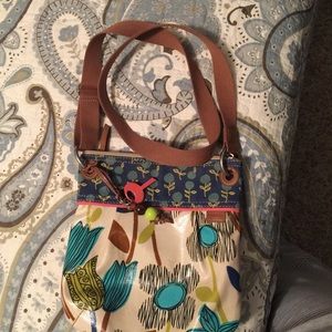 Fossil 'Key-Per' Printed Coated Canvas Crossbody