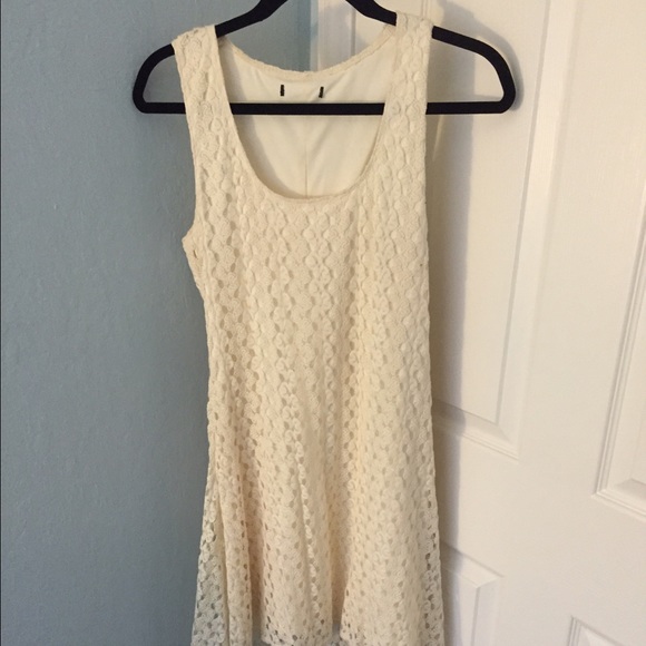 White crotchet dress