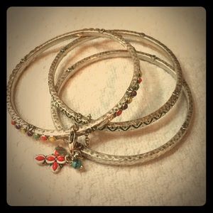 Reduced.Triple bracelets with multi colored beads