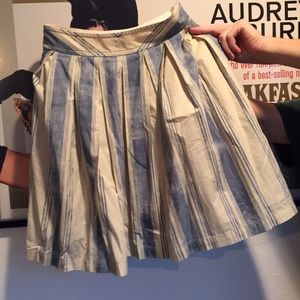 Blue & cream striped skirt