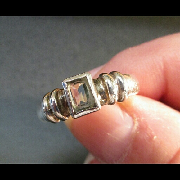 Sterling Silver 925 Vintage Quartz Ring