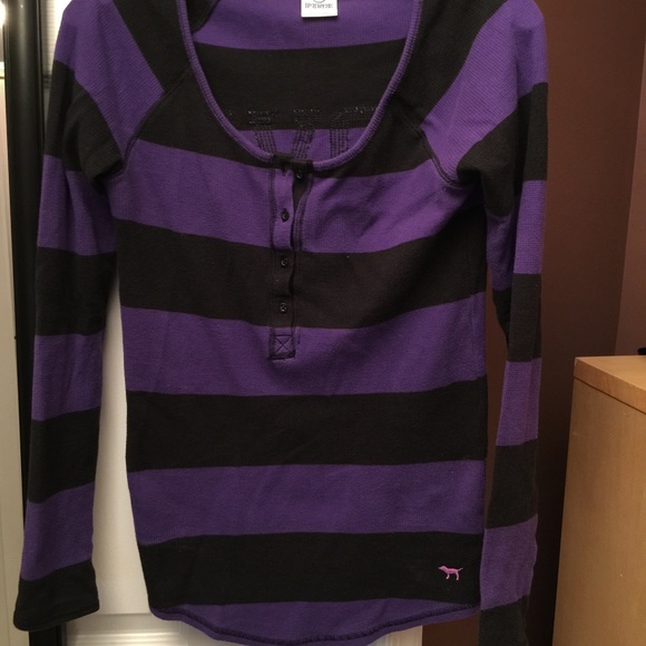 PINK black and purple long sleeve