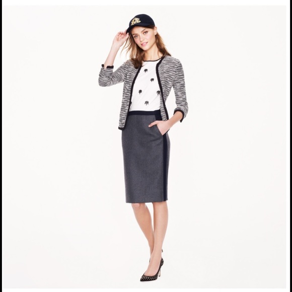 J. Crew double-serge wool skirt.