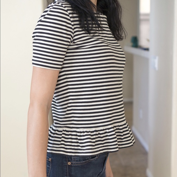 Striped peplum top - Picture 2 of 2