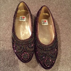 Hand made beaded flats by I ❤️ JC