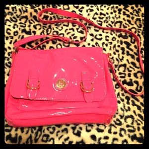 Tommy Hilfiger Pink Patent Cross Body Purse
