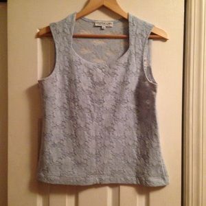 Baby blue lace top