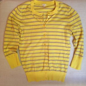 JCrew Factory Clare cardigan in stripe